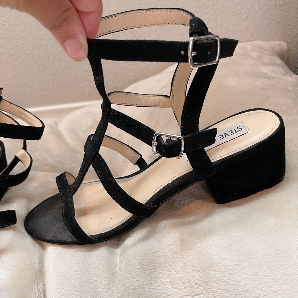 Steve Madden black Gladiator heeled sandals Sz 7